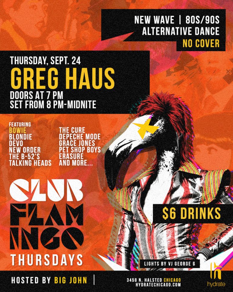Club Flamingo featuring Greg Haus at Hydrate Chicago on September 24, 2026
