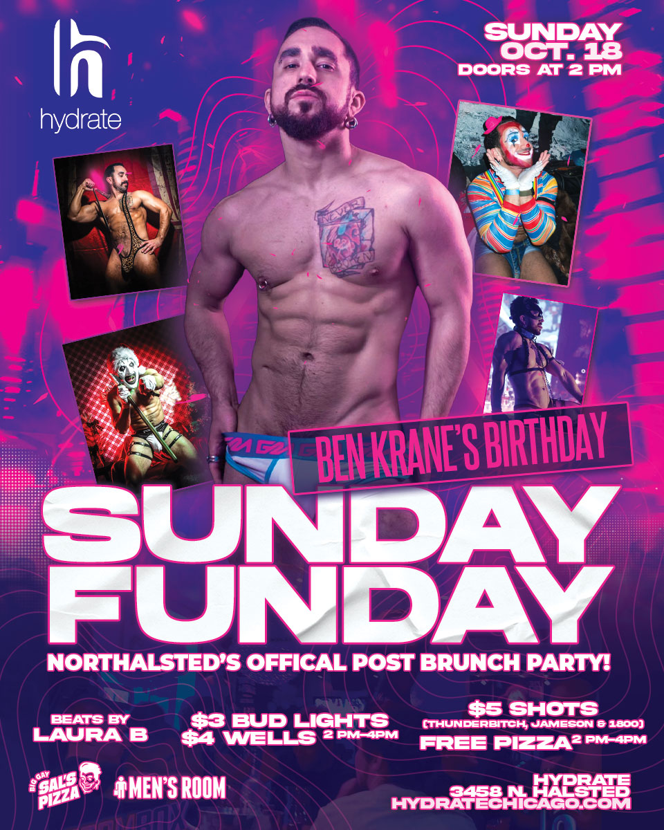 Ben Krane's birthday at Sunday Funday at Hydrate Chicago on October 18, 2026
