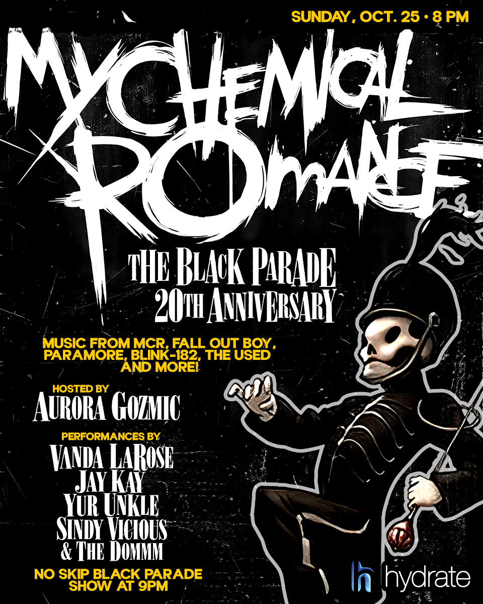 My Chemical Romance The Black Parade 20th Anniversary at Hydrate Chicago on October 25, 2026